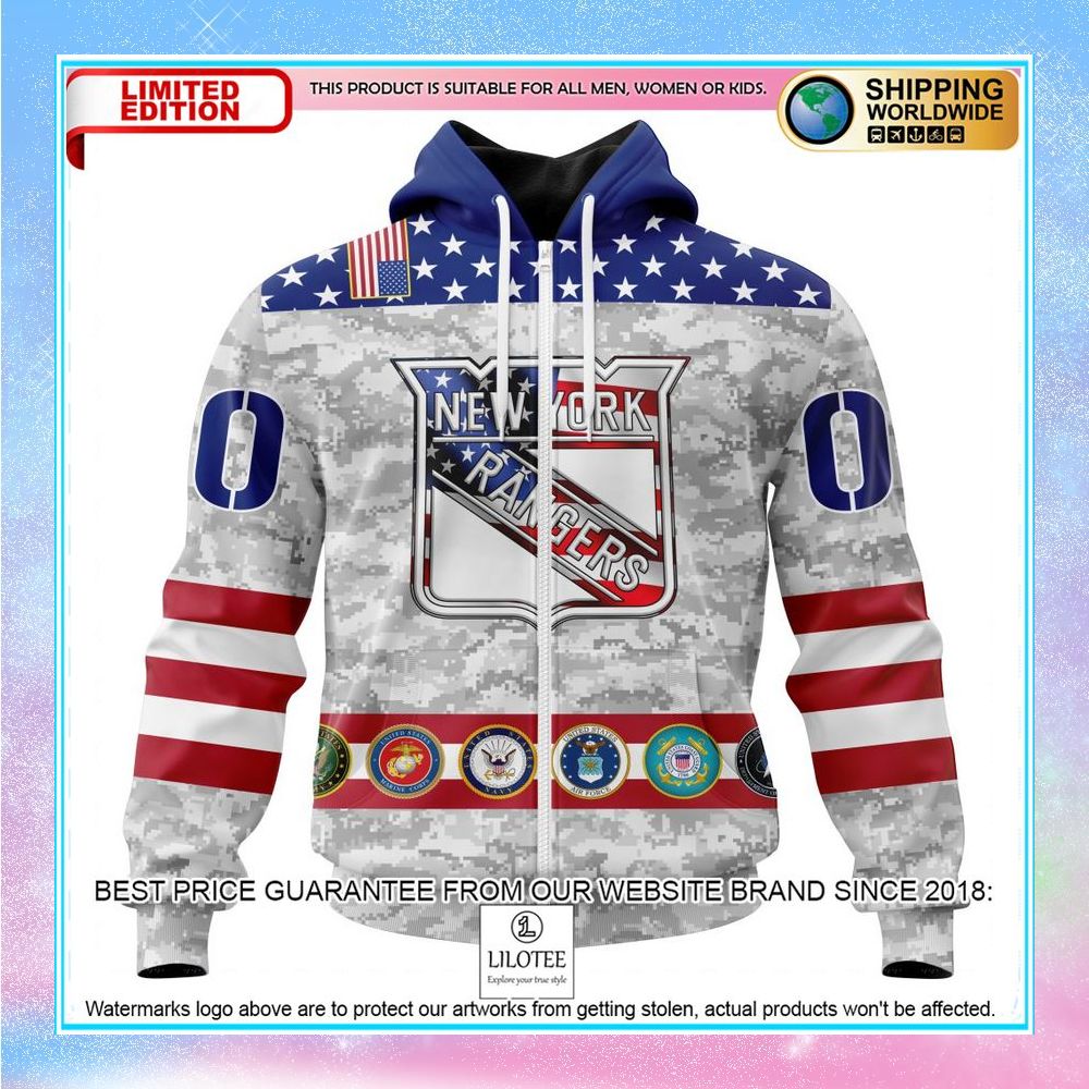 personalized nhl new york rangers armed forces appreciation shirt hoodie 2 532