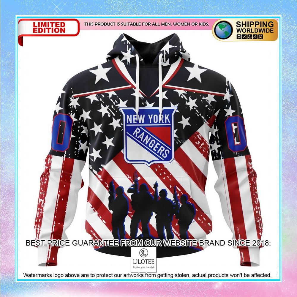 personalized nhl new york rangers for honor us military shirt hoodie 1 890