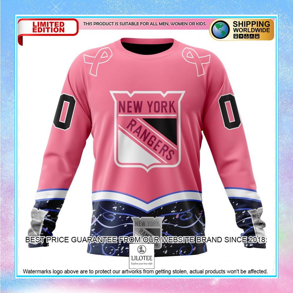 personalized nhl new york rangers hockey fights cancer shirt hoodie 6 848