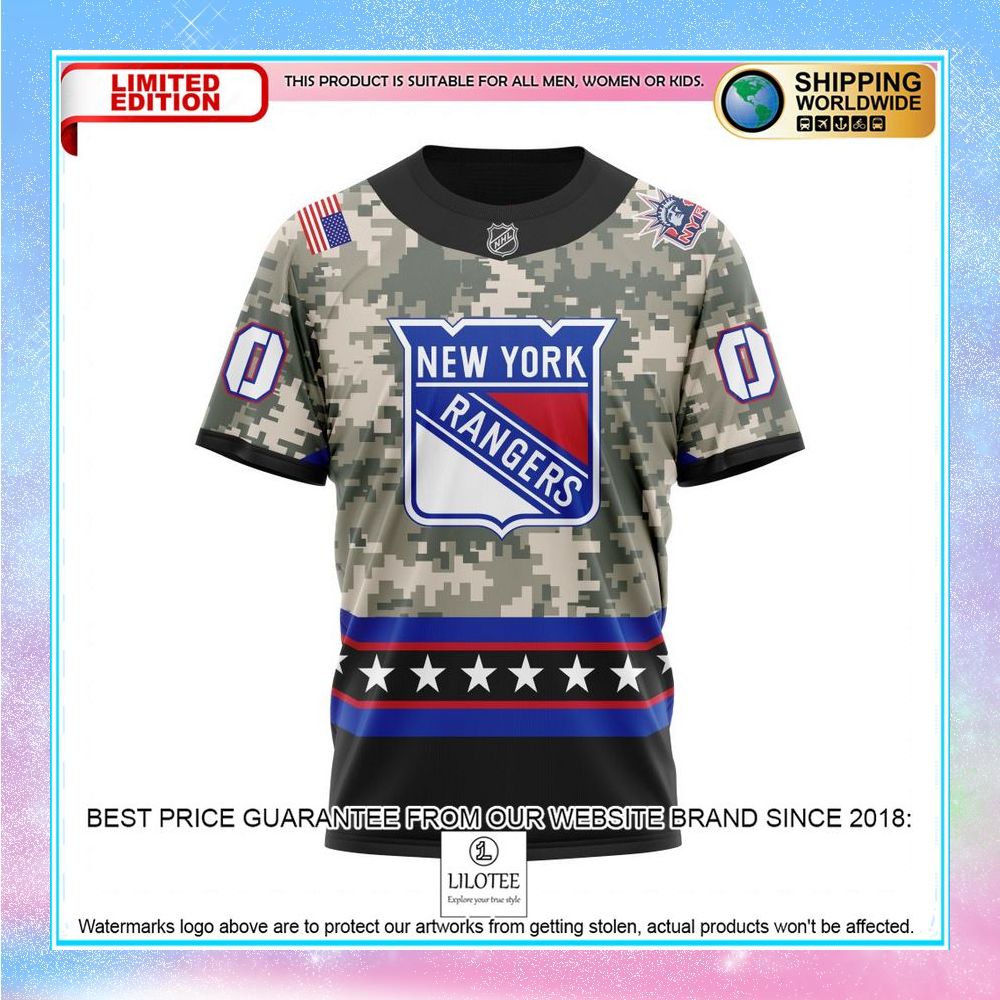 personalized nhl new york rangers honor military camo shirt hoodie 8 368