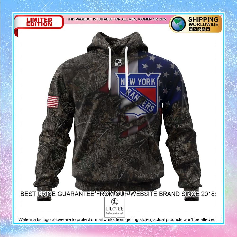 personalized nhl new york rangers hunting camo realtree shirt hoodie 1 272