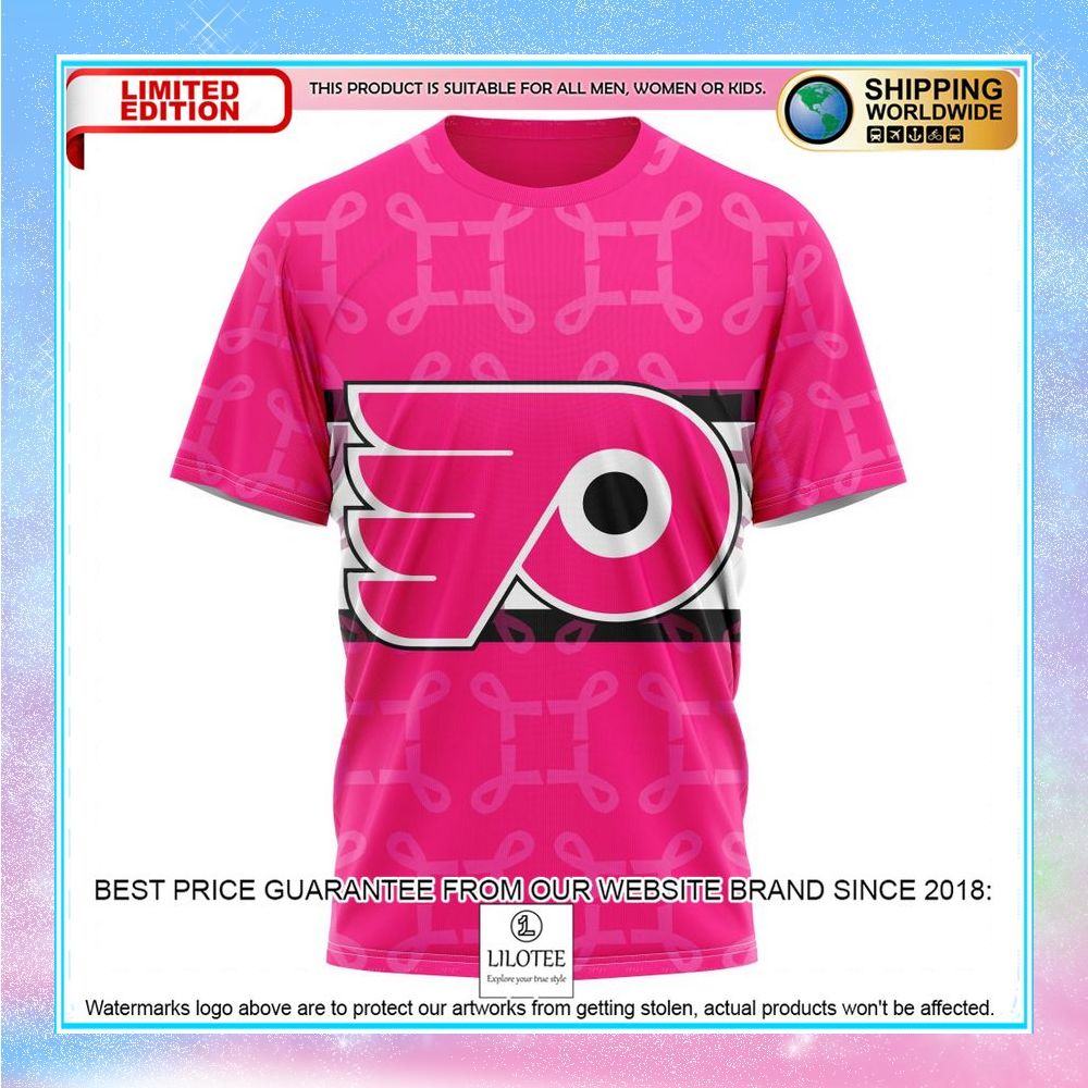 personalized nhl philadelphia flyers breast cancer shirt hoodie 8 60