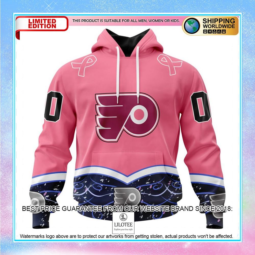 personalized nhl philadelphia flyers hockey fights cancer shirt hoodie 1 679
