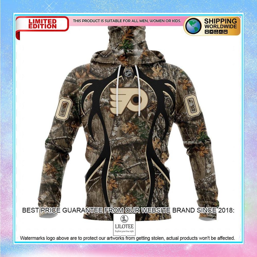personalized nhl philadelphia flyers hunting realtree camo shirt hoodie 4 422