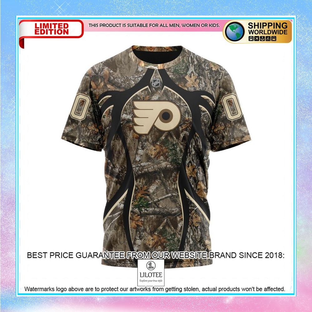 personalized nhl philadelphia flyers hunting realtree camo shirt hoodie 8 845
