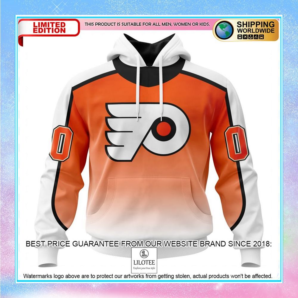 personalized nhl philadelphia flyers retro gradient design shirt hoodie 1 869