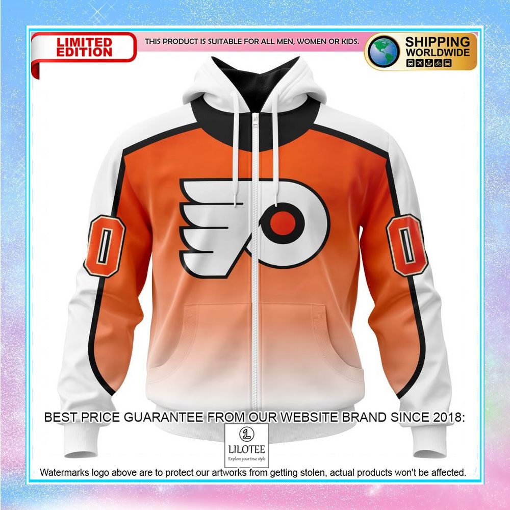 personalized nhl philadelphia flyers retro gradient design shirt hoodie 2 636