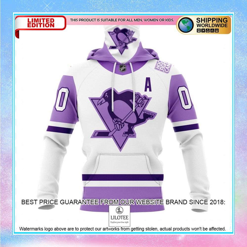 personalized nhl pittsburgh penguins 2021 fights cancer shirt hoodie 4 396