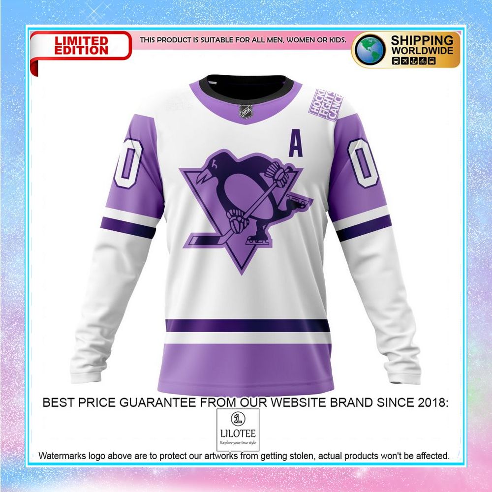 personalized nhl pittsburgh penguins 2021 fights cancer shirt hoodie 6 759