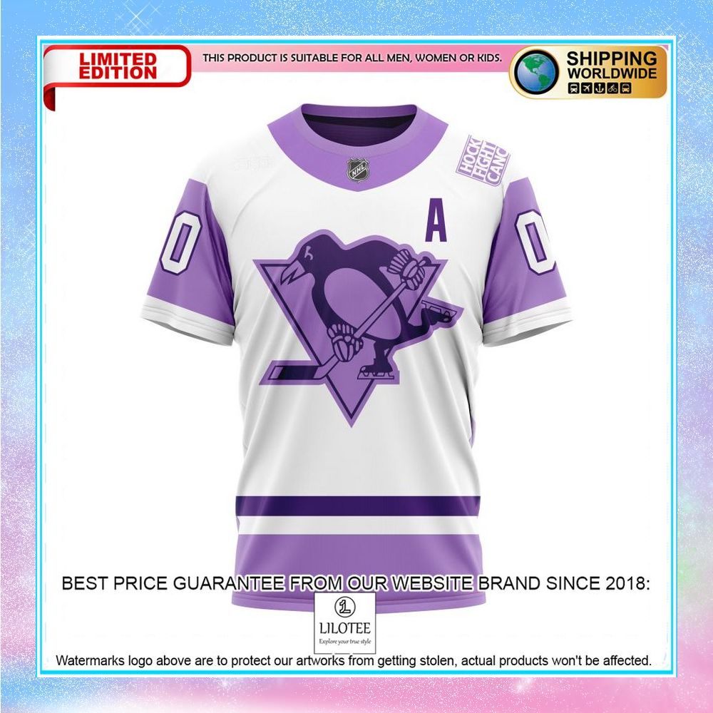 personalized nhl pittsburgh penguins 2021 fights cancer shirt hoodie 8 234