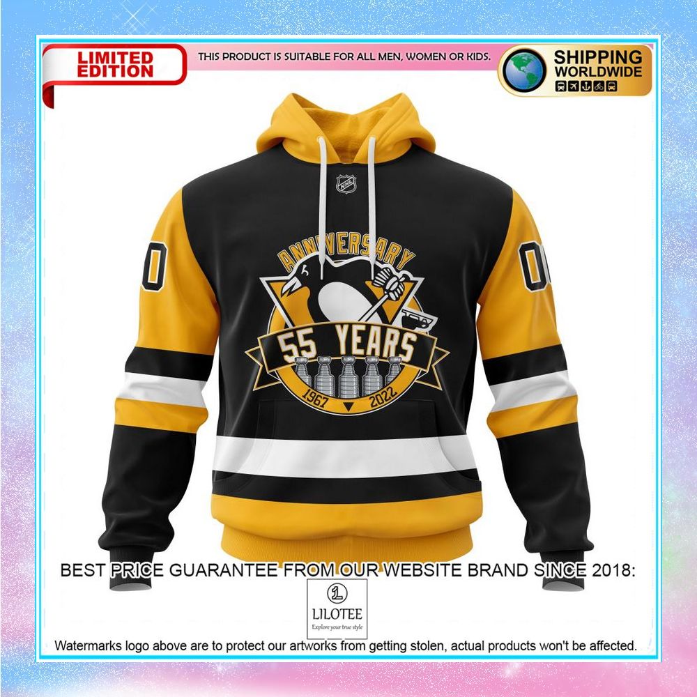 personalized nhl pittsburgh penguins 2022 concepts with 55 years anniversary logo shirt hoodie 1 524