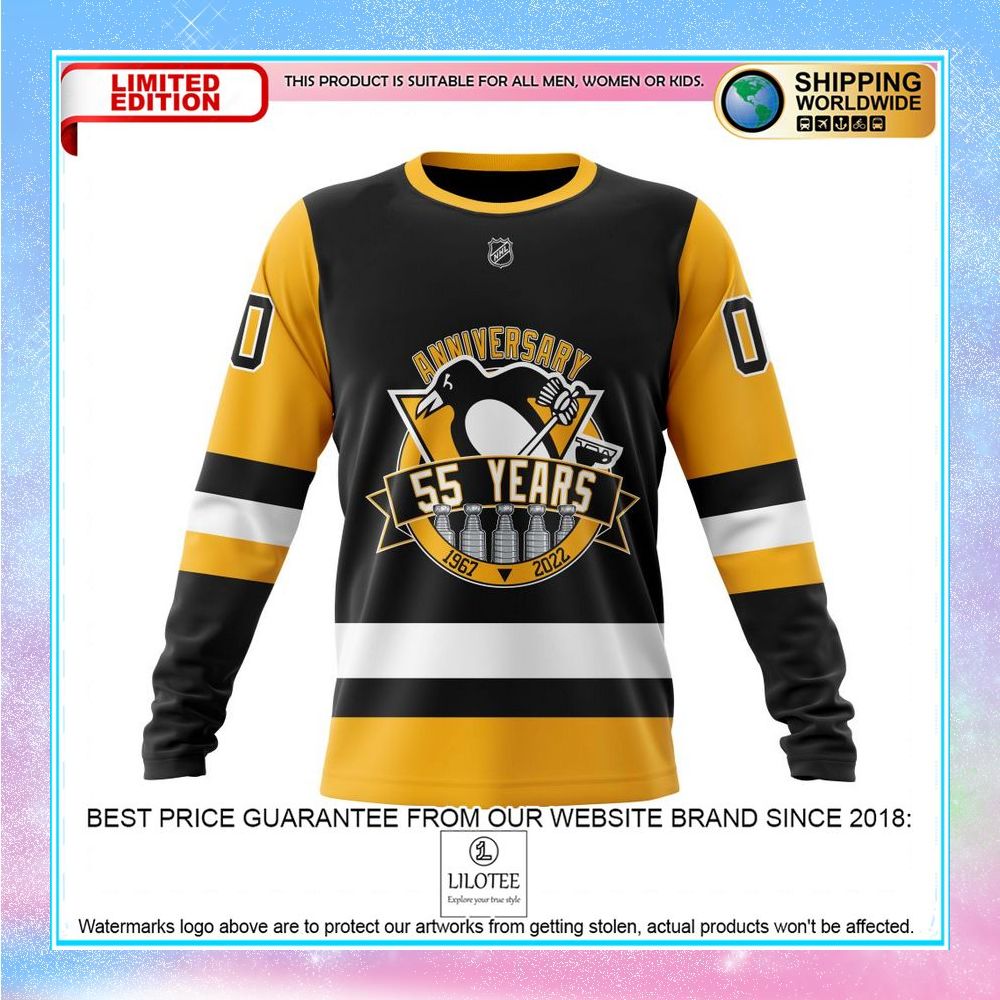 personalized nhl pittsburgh penguins 2022 concepts with 55 years anniversary logo shirt hoodie 6 297