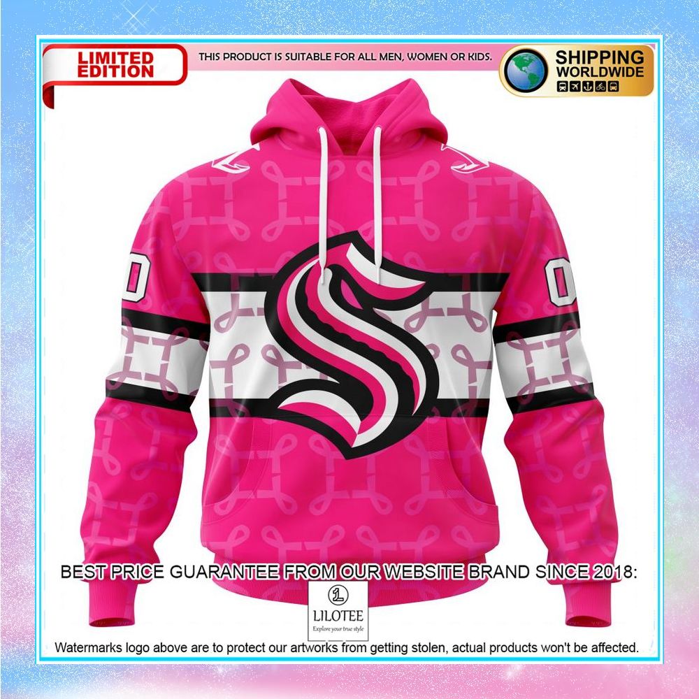 personalized nhl seattle kraken breast cancer shirt hoodie 1 531