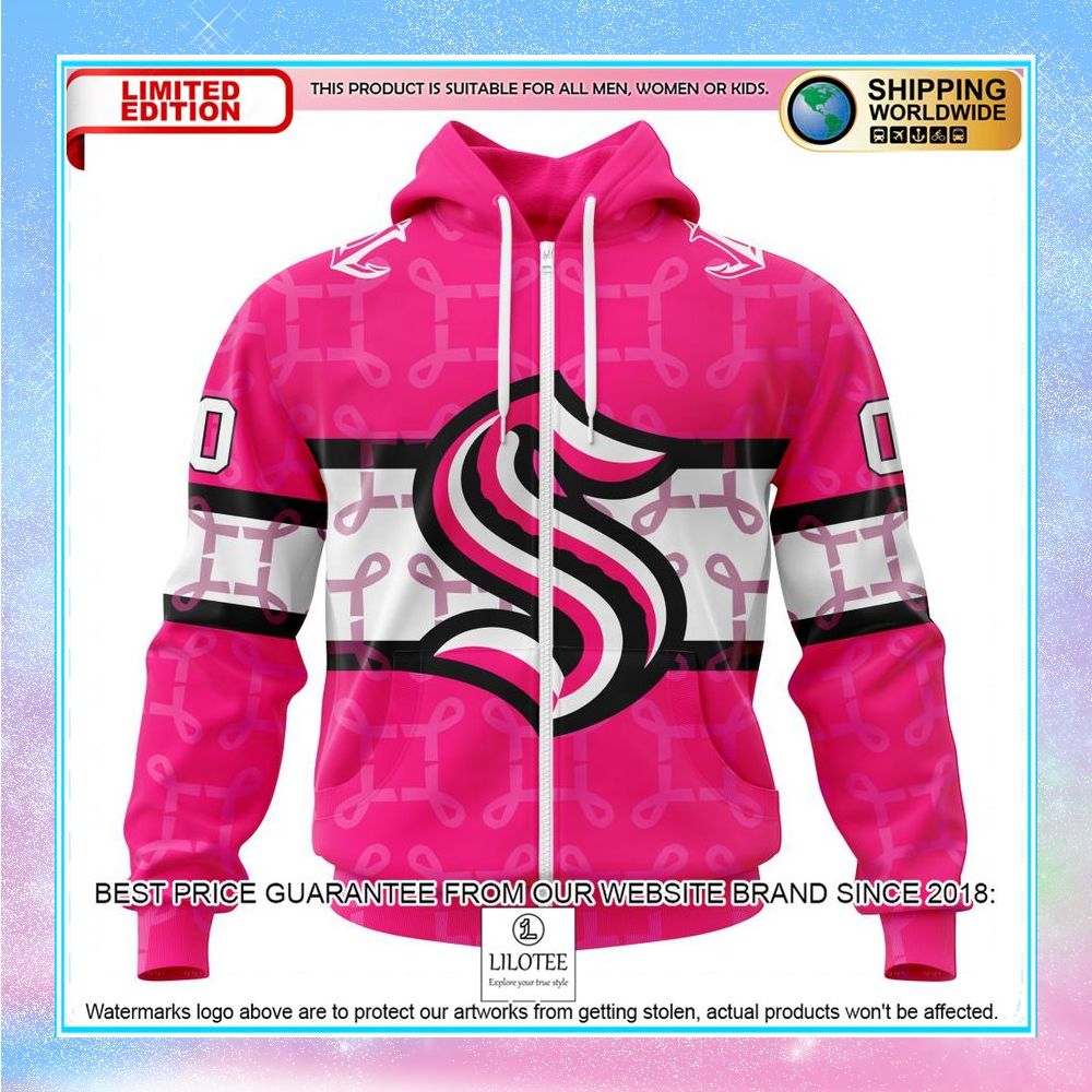 personalized nhl seattle kraken breast cancer shirt hoodie 2 226