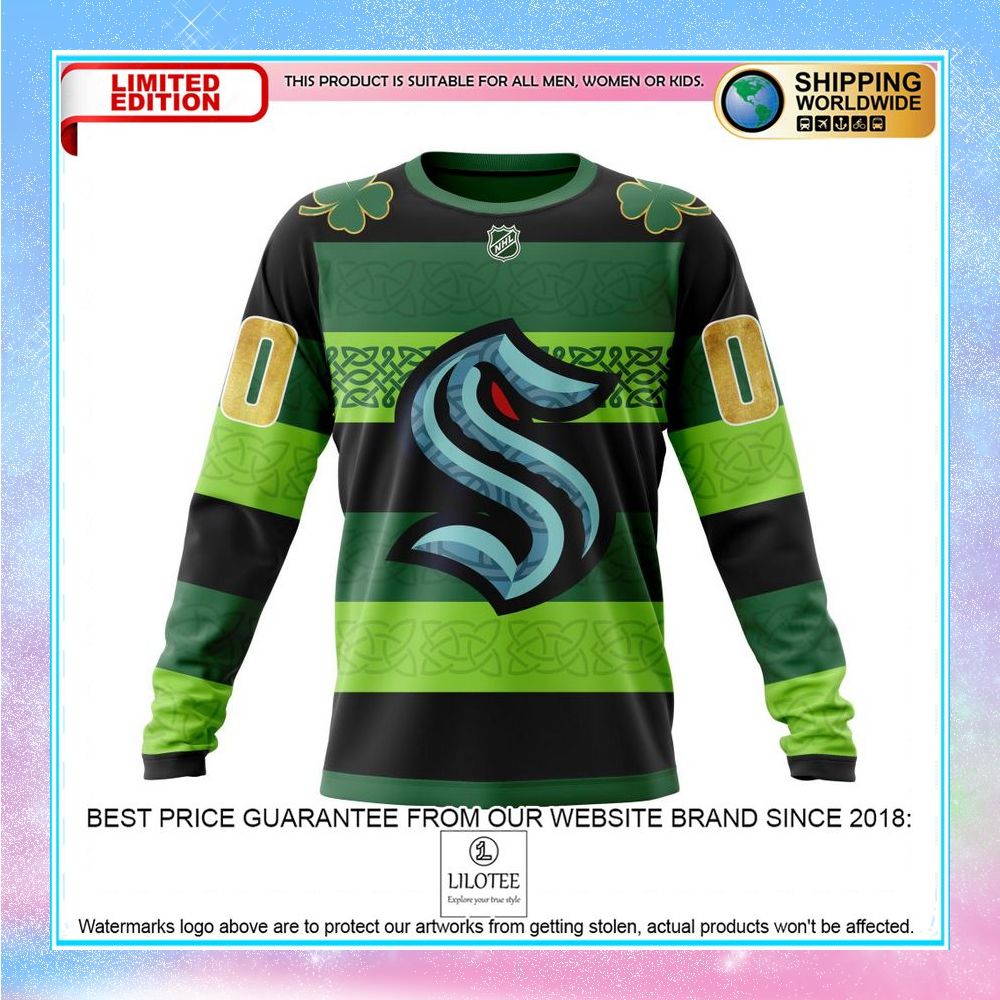 personalized nhl seattle kraken st patrick days shirt hoodie 6 832
