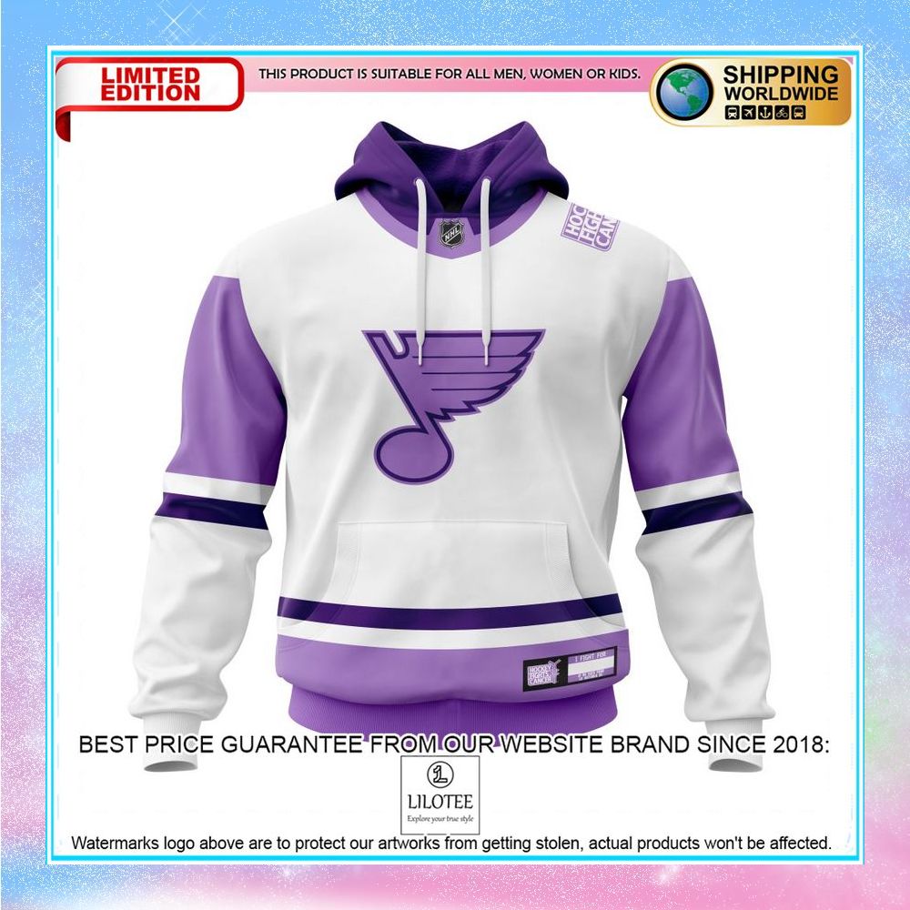 personalized nhl st louis blues 2021 fights cancer shirt hoodie 1 631