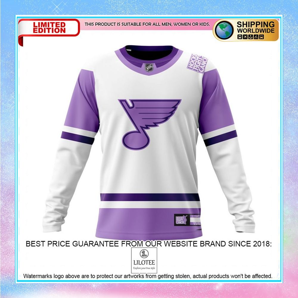personalized nhl st louis blues 2021 fights cancer shirt hoodie 6 567