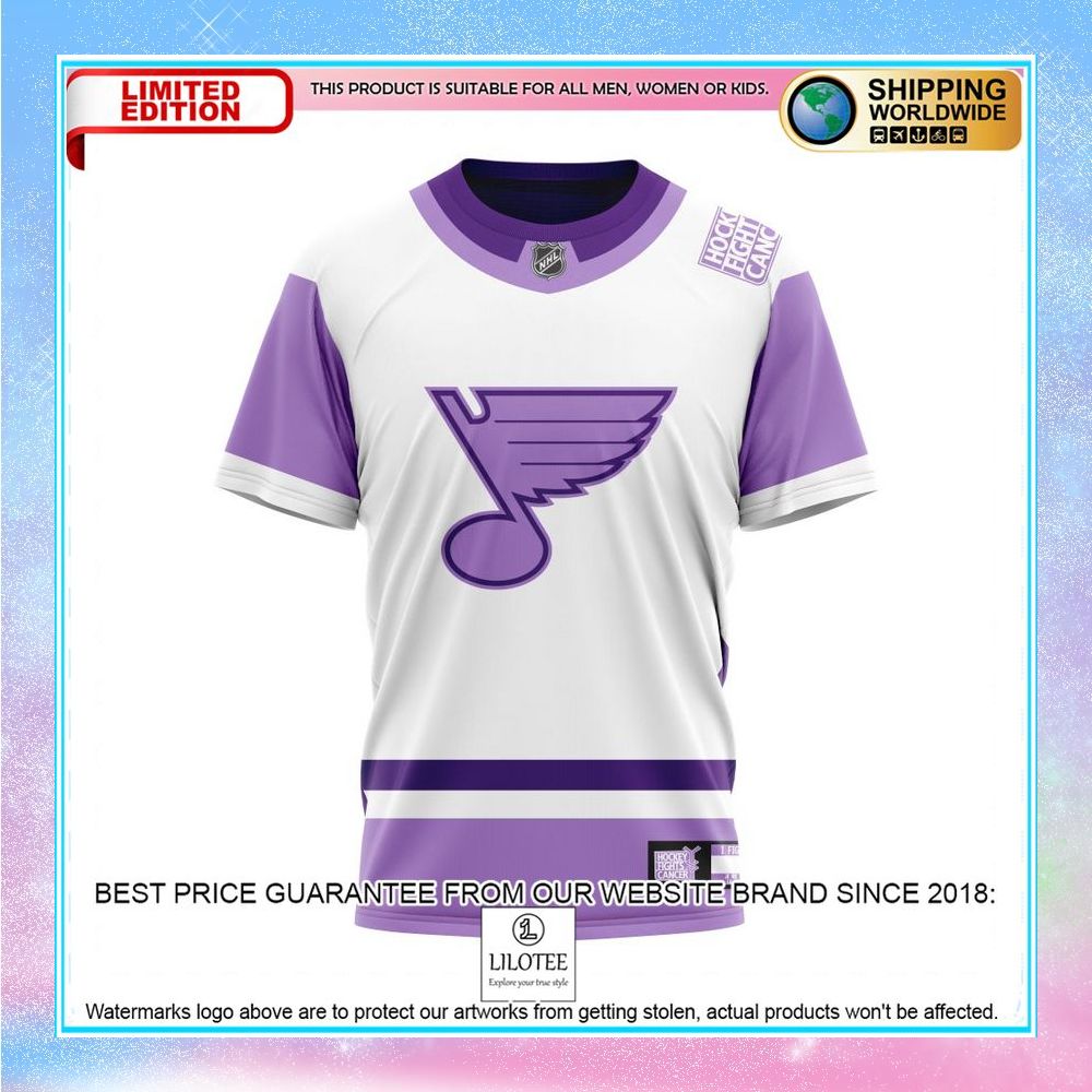 personalized nhl st louis blues 2021 fights cancer shirt hoodie 8 762