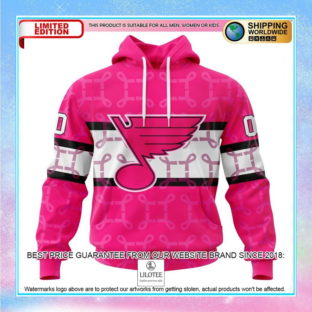 personalized nhl st louis blues breast cancer shirt hoodie 1 661