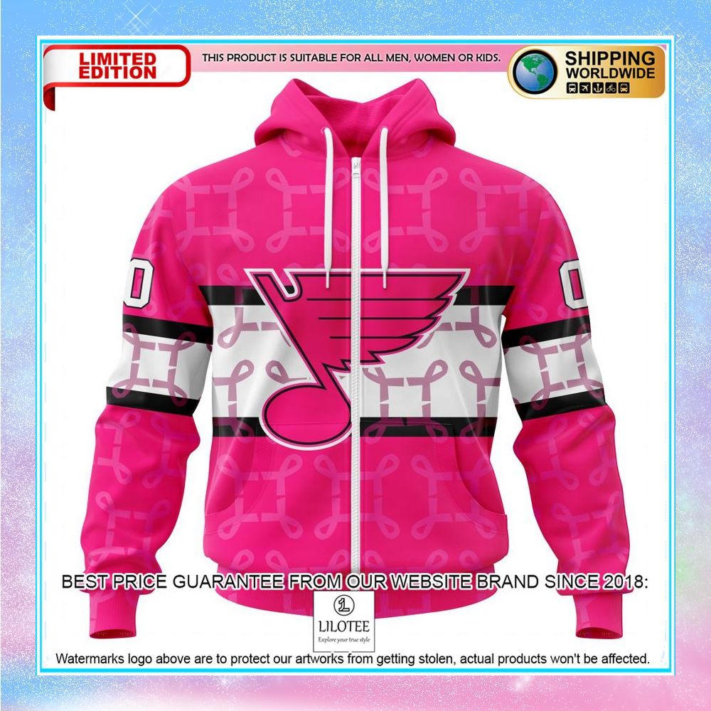 personalized nhl st louis blues breast cancer shirt hoodie 2 816