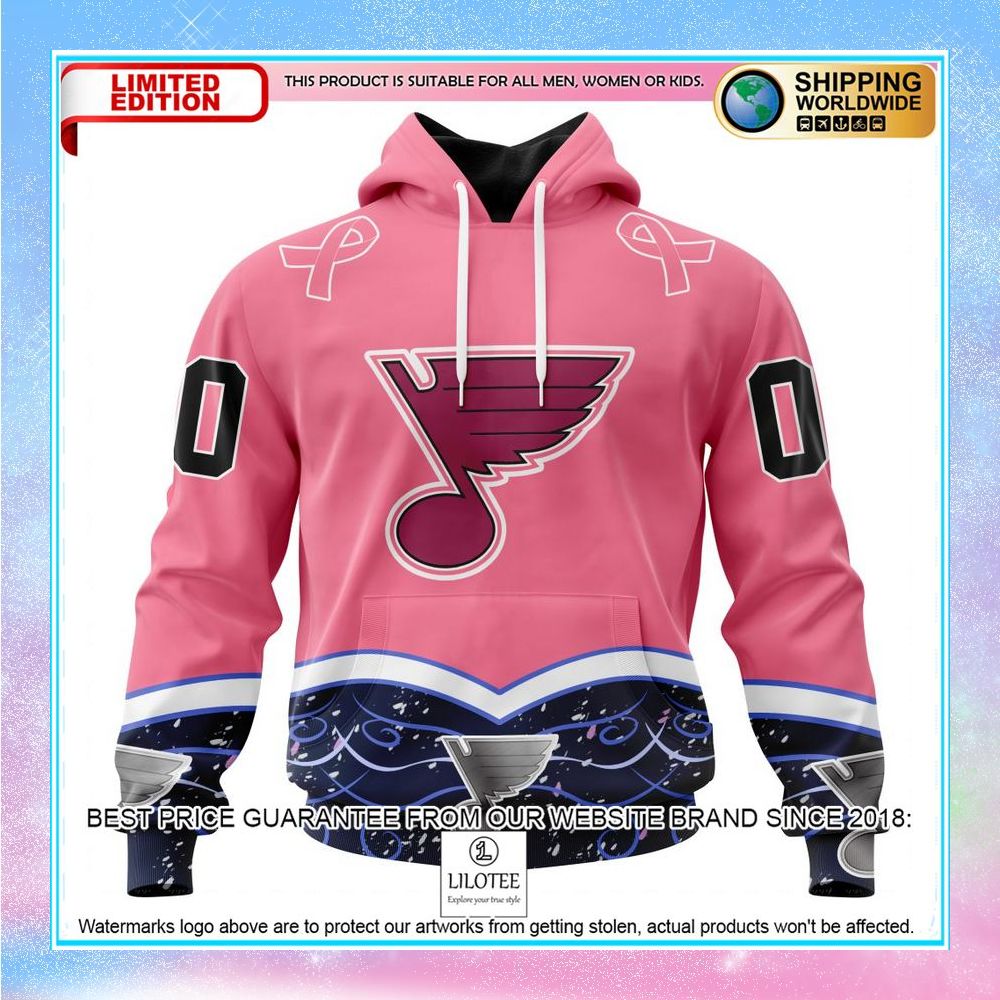 personalized nhl st louis blues hockey fights cancer shirt hoodie 1 508