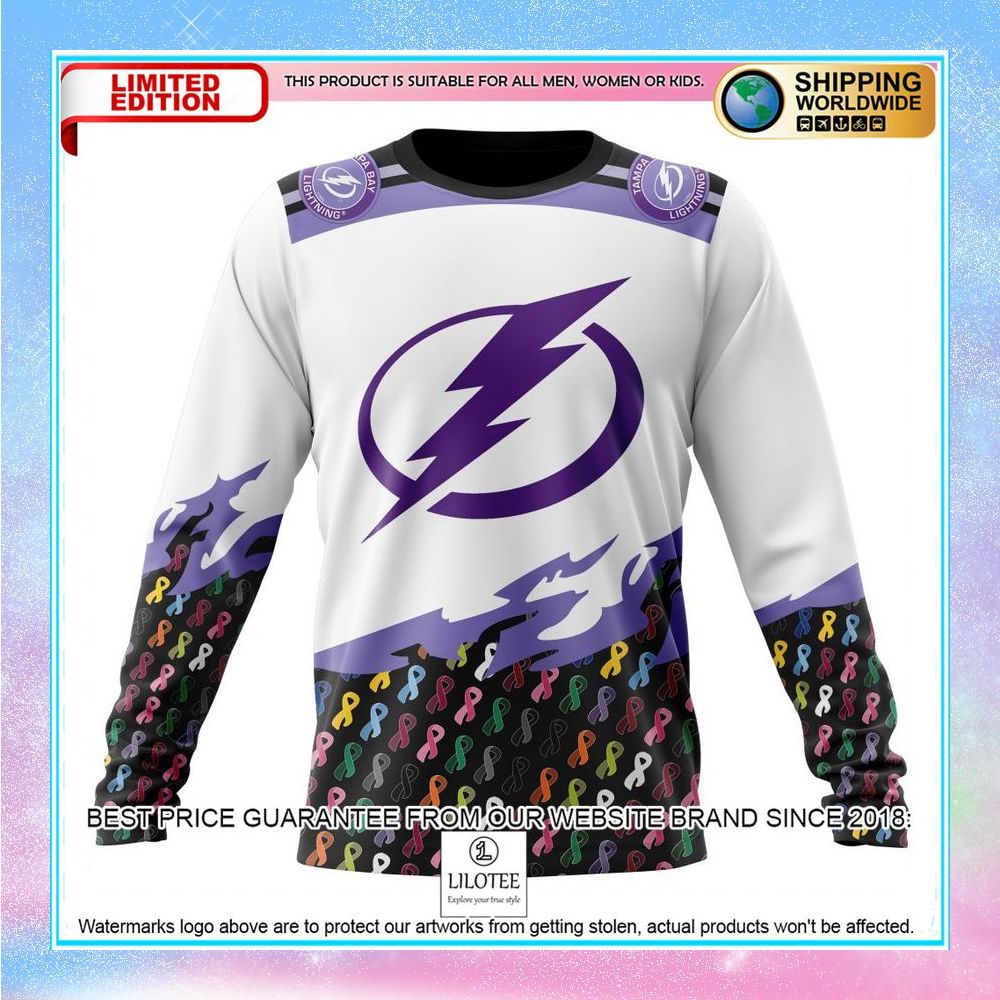personalized nhl tampa bay lightning in october we stand together we can beat cancer shirt hoodie 6 187
