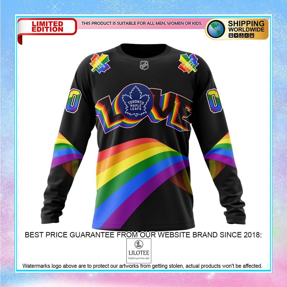 personalized nhl toronto maple leafs lgbt pride shirt hoodie 6 949