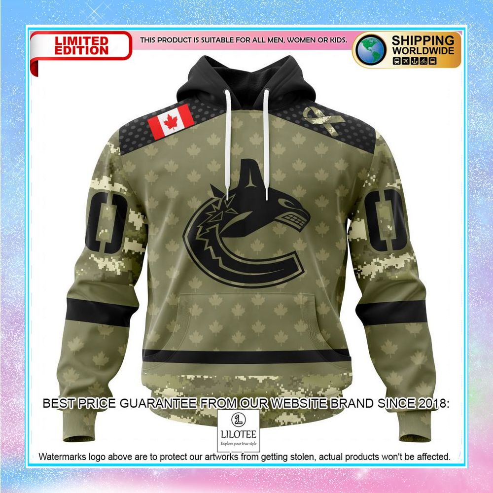 personalized nhl vancouver canucks camo military appreciation shirt hoodie 1 536
