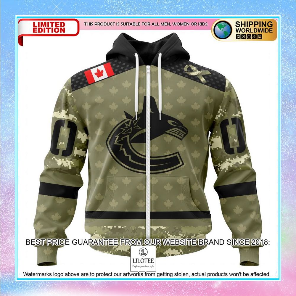 personalized nhl vancouver canucks camo military appreciation shirt hoodie 2 411