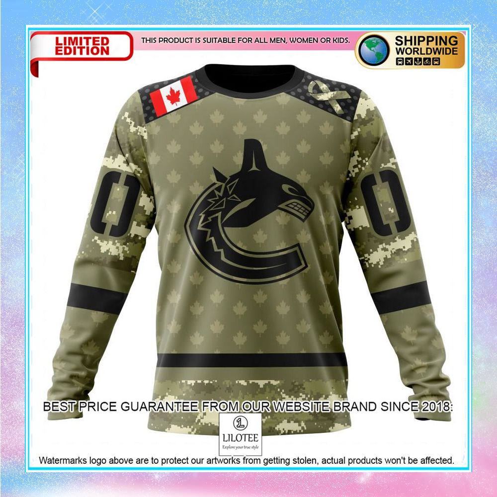 personalized nhl vancouver canucks camo military appreciation shirt hoodie 6 290