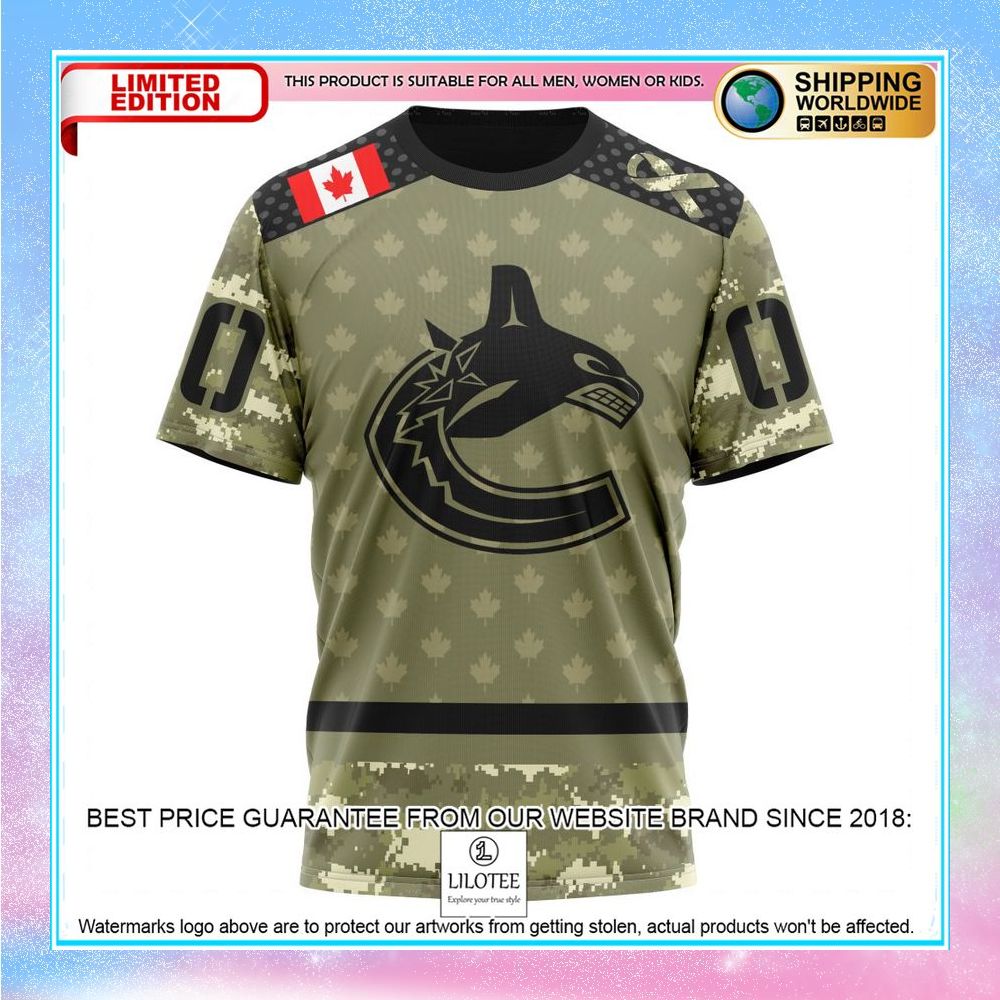 personalized nhl vancouver canucks camo military appreciation shirt hoodie 8 829