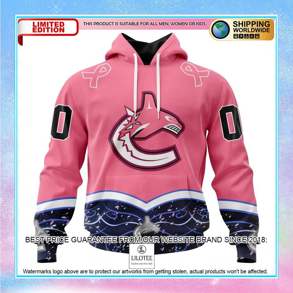 personalized nhl vancouver canucks hockey fights cancer shirt hoodie 1 88