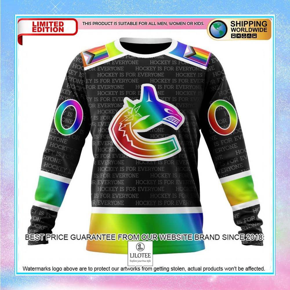 personalized nhl vancouver canucks pride design hockey is for everyone shirt hoodie 6 921