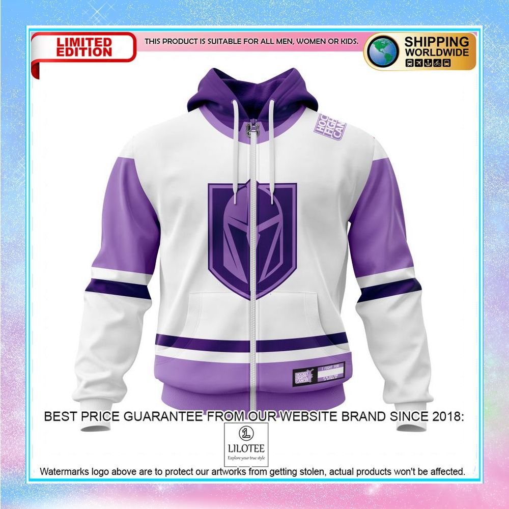personalized nhl vegas golden knights 2021 fights cancer shirt hoodie 2 955