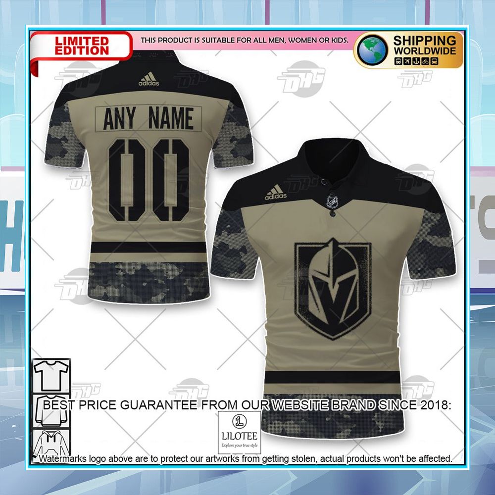 personalized nhl vegas golden knights camo military appreciation team polo shirt 1 616