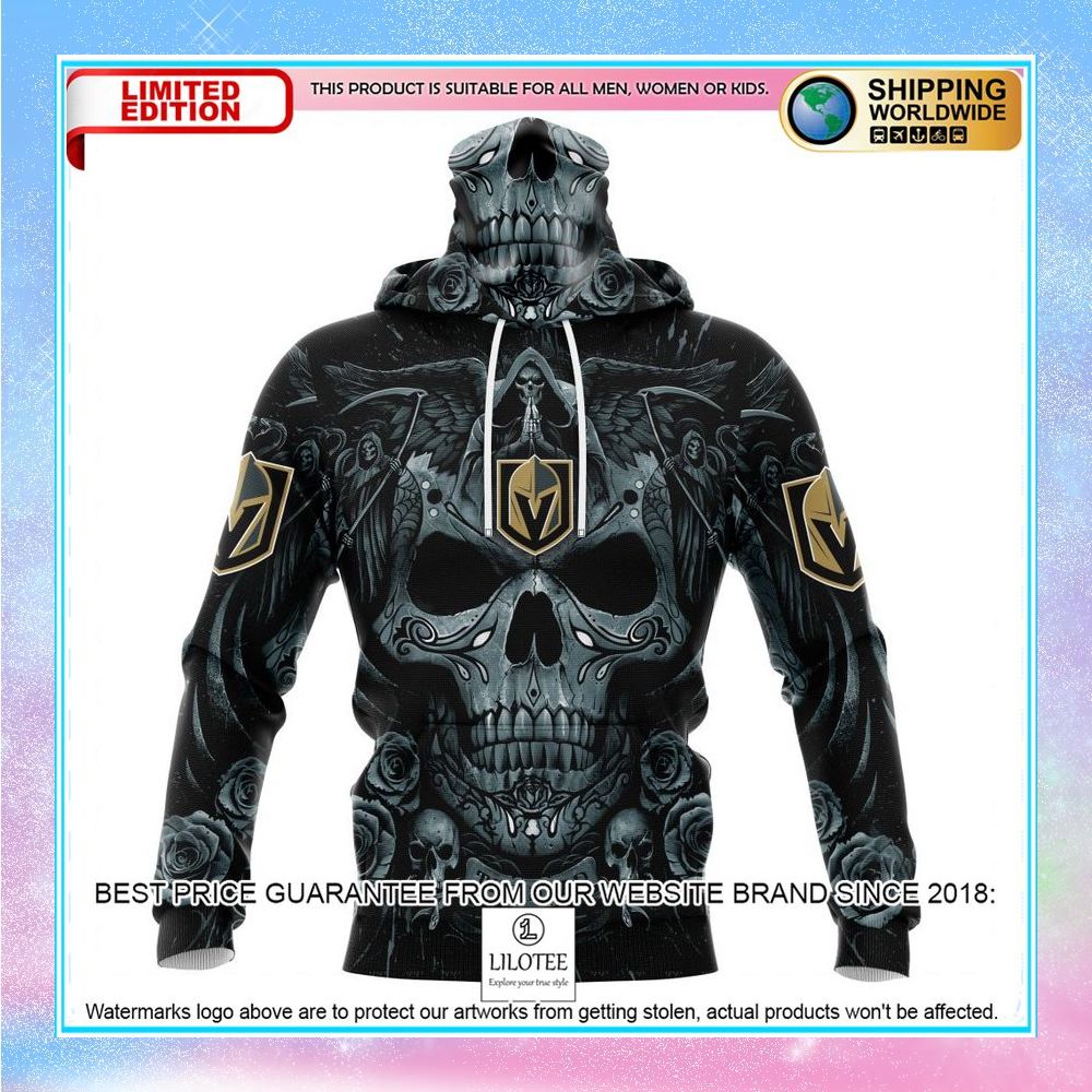 personalized nhl vegas golden knights skull art shirt hoodie 4 238