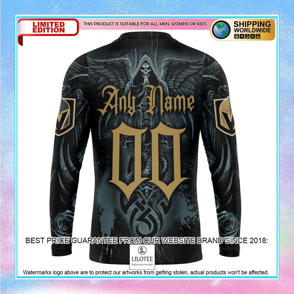 personalized nhl vegas golden knights skull art shirt hoodie 7 884