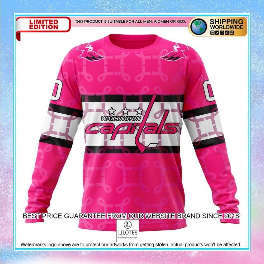 personalized nhl washington capitals breast cancer shirt hoodie 6 618