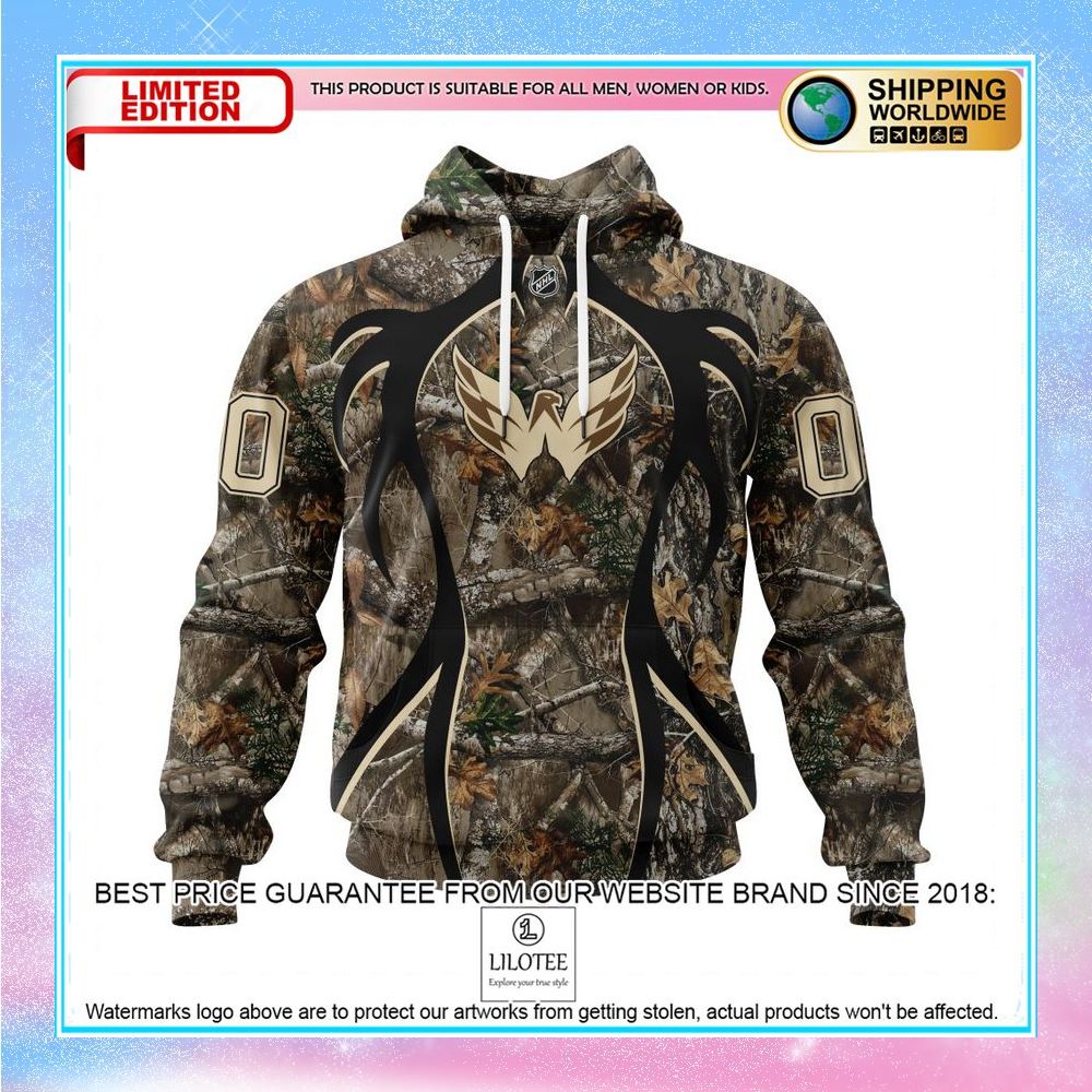 personalized nhl washington capitals hunting realtree camo shirt hoodie 1 639