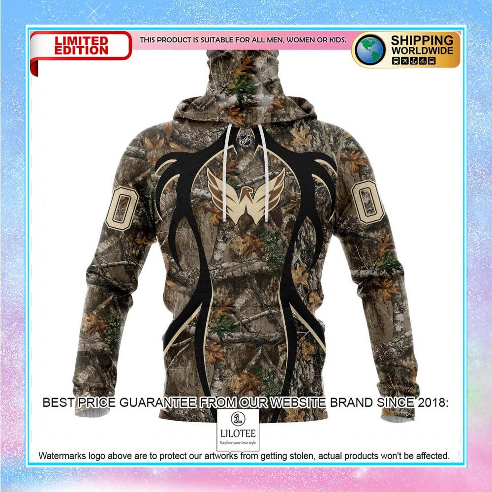 personalized nhl washington capitals hunting realtree camo shirt hoodie 4 47