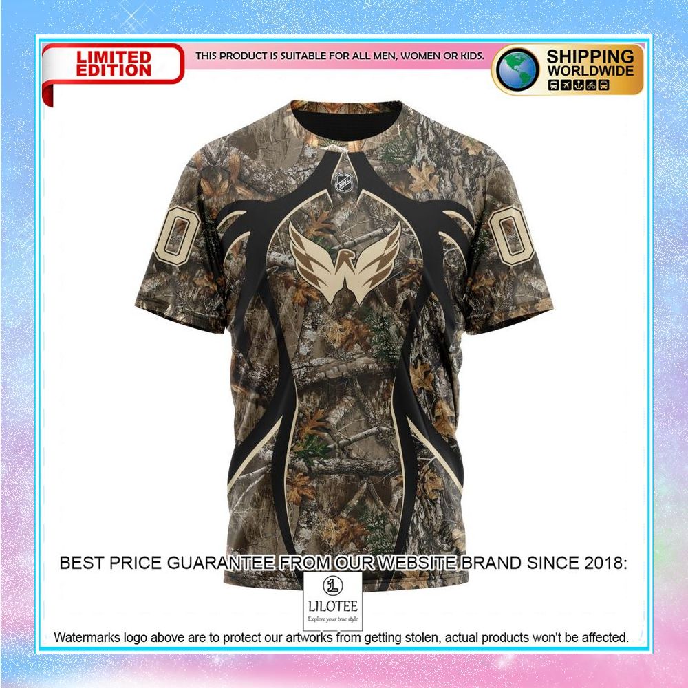 personalized nhl washington capitals hunting realtree camo shirt hoodie 8 459