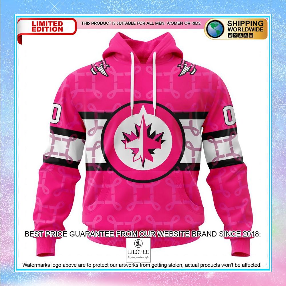 personalized nhl winnipeg jets breast cancer shirt hoodie 1 764