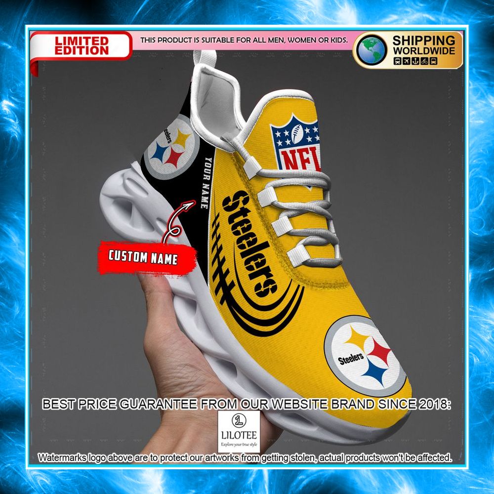 personalized pittsburgh steelers max soul shoes 1 506