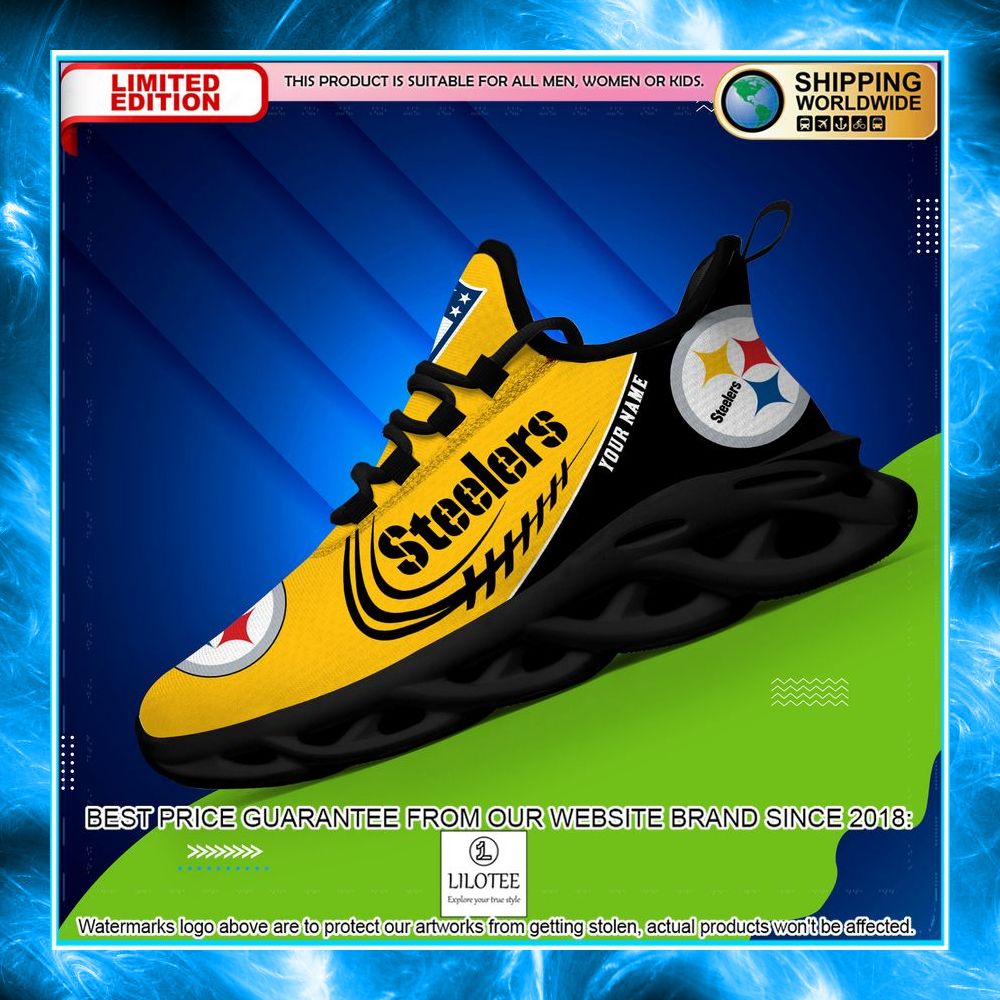 personalized pittsburgh steelers max soul shoes 2 339