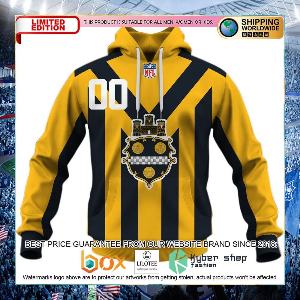 personalized pittsburgh steelers team 1933 yellow hoodie shirt 1 89