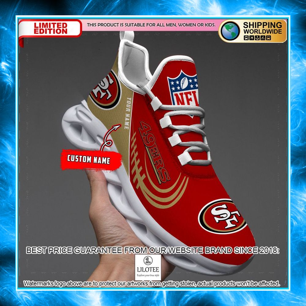 personalized san francisco 49ers max soul shoes 1 800