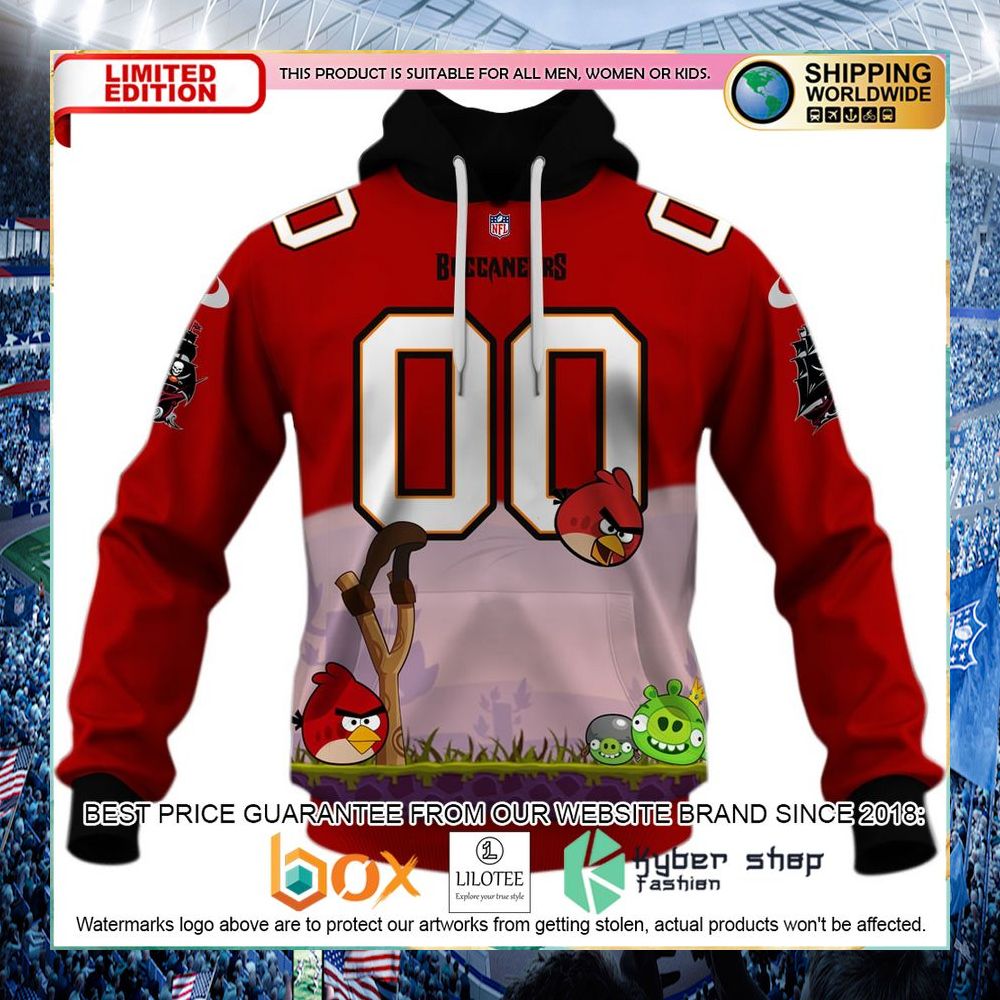 personalized tampa bay buccaneers nfl x angry birds hoodie shirt 1 972