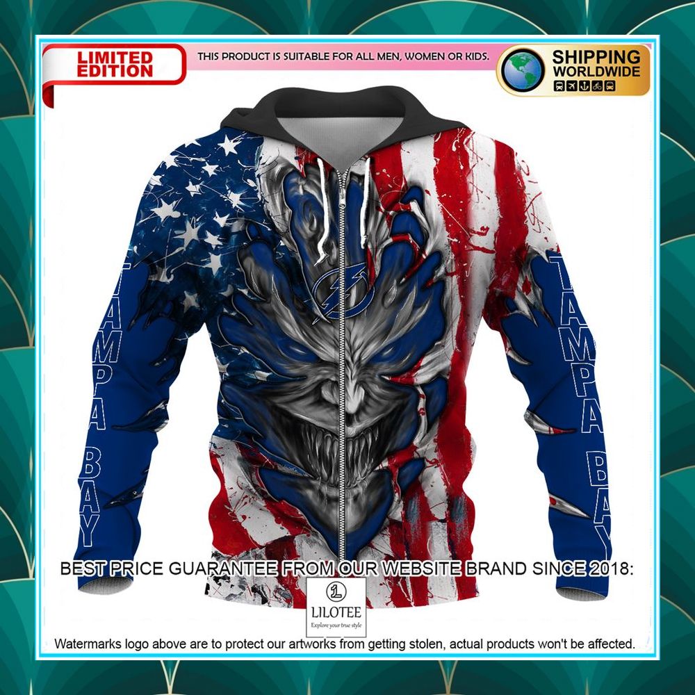 personalized tampa bay lightning demon us flag 3d hoodie 2 189