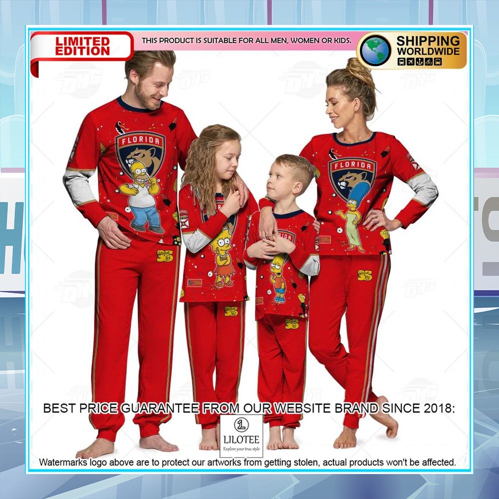 personalized the simpsons florida panthers pajama sets 1 138