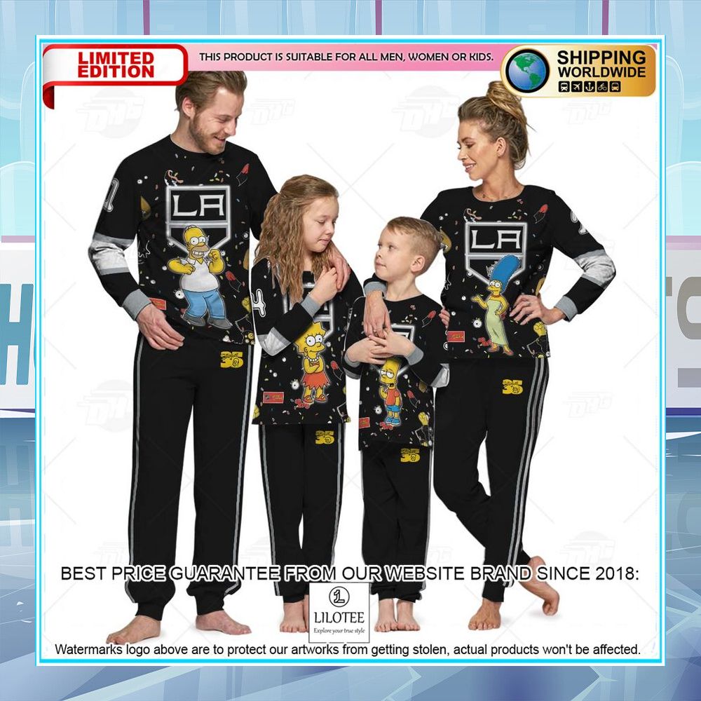 personalized the simpsons los angeles kings pajama sets 1 41